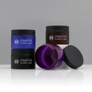 Umwelt freundliche Kosmetik verpackung Plastik gläser für Haar behälter Lieferant schwarzes Glas 200ml 500ml 1000ml Pomaden behälter