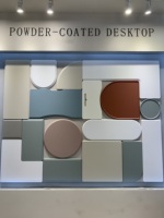 Nouveaux panneaux modernes de luxe en bois MDF et HDF avec revêtement en poudre pour plateaux de bureaux assis-debout, portes d'armoires et panneaux muraux 2026