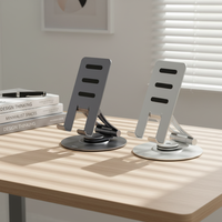 Supports de téléphone portable portables en aluminium pliables et rotatifs, support réglable pour tablette, utilisation sur ordinateur de bureau, diffusion en direct