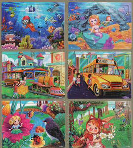 Câu đố bằng gỗ trẻ em câu đố động vật phẳng 60 mảnh phim hoạt hình câu chuyện cổ tích câu chuyện trẻ em câu đố giáo dục cho trẻ em - Product Image 2