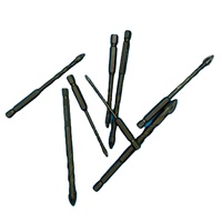 Jeu de forets hexagonaux croisés de 3 à 12 mm pour verre, céramique, béton, ouvre-trous, kit d'outils à embout triangulaire en alliage dur pour briques