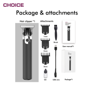 เครื่องเล็มผมไฟฟ้าแบบชาร์จไฟได้สำหรับผู้ชายเครื่องตัดผมแบบมืออาชีพใช้ USB ขนาดเล็ก - Product Image 6