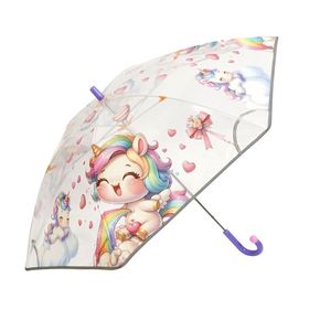 Sombrilla Infantil con Mango Largo y Varilla Recta, Borde Reflectante, Segura y Bonita, con Dibujos Animados para Estudiantes, Venta al Por Mayor - Product Image 3