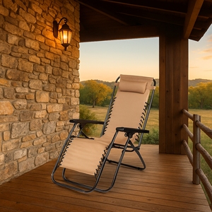 Poltrona Beige GRAVITY 65x175x110 cm per Uso in Spiaggia - Product Image 2
