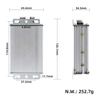 Controlador de Motor para Bicicleta Eléctrica ULIP 36V 48V 60V 25A con Pantalla en el Manillar, Controlador de Motor sin Escobillas de 500W