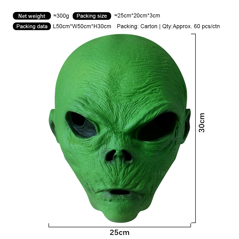 Masque d'extraterrestre vert