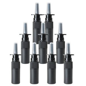 5ml HDPE Matte Black Empty Pharmaceutical Liquid Plastic Spray Bottle For Nasal Oral Mouth Spray