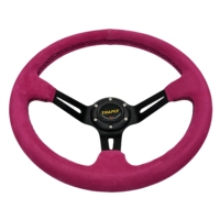 350 MM Universal Rose Suede Deep Dish 95 MM Drift Racing Games Volant modifié