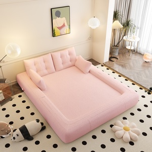 <span class=keywords><strong>Divano</strong></span> <span class=keywords><strong>Letto</strong></span> per Cani di Alta Qualità 78.7" Rosa 3-in-1 Pieghevole in Tessuto Teddy per Vendita all'Ingrosso - Product Image 2