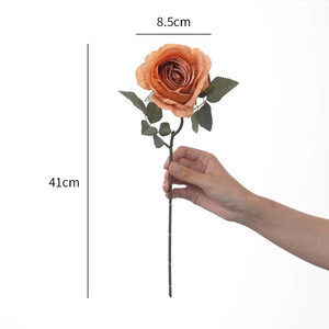 Roses artificielles en soie plastique, fleurs réalistes pour la décoration de la maison et les accessoires de mariage - Product Image 5