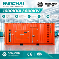Groupe électrogène diesel industriel conteneurisé 800 kW 1000 kVA Baudouin 12M26D1012E20 pour centre de données