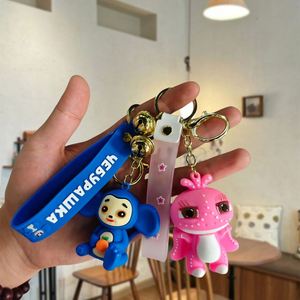 Customized Cartoon <b>Creative</b> Keychains Cute 3D Astronaut Figurinessoft Rubber Accessories and Pendants - Product Image 3