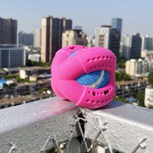 Juguete interactivo para perros Molar de goma TPR Tennis <span class=keywords><strong>EVA</strong></span> con función chirriante para gatos, uso diario, suministro para mascotas - Product Image 3