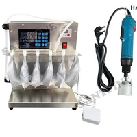 Machines de remplissage et de bouchage semi-automatiques pour sachets doypack à bec verseur, miel, liquide, sauce, pâte, confiture, eau, gelée, shampoing, boisson, jus