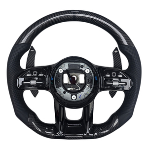 Nuevo Producto en Oferta: Cuero Perforado de Fibra de Carbono para Volante de Mercedes Benz W177 W213 W204 W205 W211 C257 AMG - Product Image 1