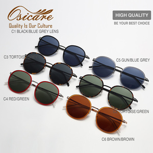 My1001 alta calidad Metal redondo inoxidable sin tornillos personalizado Lunettes De Soleil diseñador marca gafas de sol hombres gafas de sol de lujo - Product Image 3