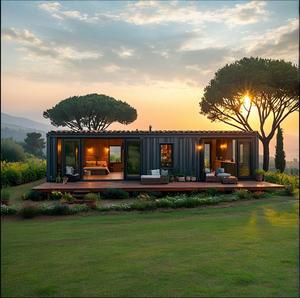 Cabañas Rústicas y Modernas Prefabricadas Estilo Tropical Europeo Espacios Residenciales de Varios Niveles Casas de Madera de Acero para Villas Vida Escénica - Product Image 1