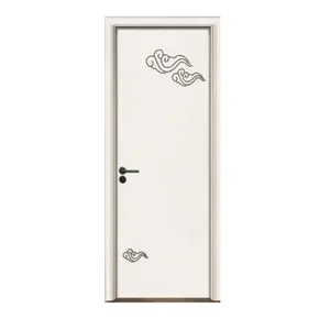 Prix personnalisés Wpc motif intérieur en bois solide PVC porte pour maison