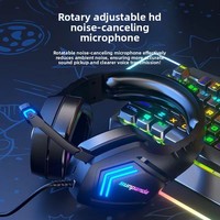 E4 Wireless 5.0 Headset Gaming Over-Ear Suara Dolby Hi-Fi Latensi Rendah Mikrofon Peredam Bising Aktif Kabel+Nirkabel Sentuh