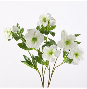 Spray de roses artificielles en soie de haute qualité, triple, pour la décoration d'événements - Product Image 4