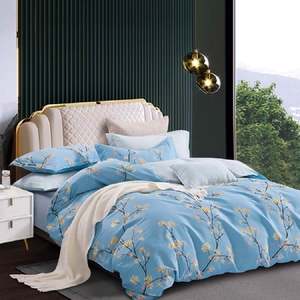 Cheap Soft Bedcover Sheet Polyester Microfiber Brushed <b>Bedsheet</b> Hotel Bedding Set - Product Image 1