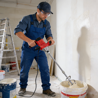 Agitateur de peinture électrique industriel en acier inoxydable, outil de mélange manuel à manivelle pour seau de 5 gallons, mélangeur de liquides chimiques portable