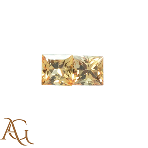 Venta al por mayor de zafiro amarillo natural, corte princesa cuadrado, piedra suelta facetada, gema preciosa para la fabricación de joyas, de 1 mm a 6 mm, certificada. - Product Image 4
