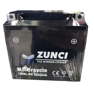 OEM ZUNCI motorcycle energy storage battery 12N9 12N9L-BS YTX9 motorcycle Maintenance-Free Lead Acid batteries