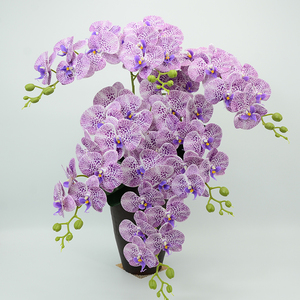 All'ingrosso 9 teste lungo stelo Artificia vero tocco grande Phalaenopsis orchidea fiori per la casa decorazione di nozze - Product Image 6