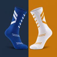 Chaussettes de football professionnelles respirantes, antidérapantes et absorbant la transpiration, tricotées à revers, hauteur mi-mollet, pour le printemps