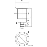Entraînement simple et IO-Link. Capteur ultrasonique US30M6000G3-B4 pour de larges encadrements, jusqu'à 6 000 mm