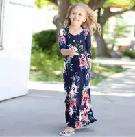 2019 Kinderen Nieuwste Mode Melk Zijde 8 Jaar Meisjes Jurk Katoen Kinderen Kleding Mooie Meisjes Dansen Dier Ontwerpen Ruches Jurk