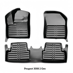 BORNSLLER Tappetini in Pelle 5D su Misura per <span class=keywords><strong>Peugeot</strong></span> <span class=keywords><strong>508</strong></span> 2010-2018, Antiodore, Facili da Pulire, Antiscivolo, Ecologici, Garanzia 3 Anni - Product Image 2