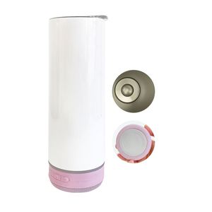 Latest 20Oz Sublimation Glow in Dark Speaker <b>Vacuum</b> Insulated Music Cup Stainless Steel Straight Tumbler Lids With Straws - Product Image 1