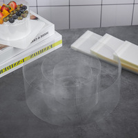 Bandes auto-adhésives de colliers de gâteau de feuille de plastique de film d'acétate pour la décoration de gâteau de cuisson de mousse de chocolat de gâteau