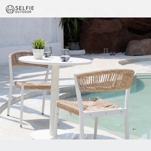 Mobilier de jardin en rotin de style moderne chaise de salle à manger d'extérieur pour restaurant chambre école parc cuisine atelier cour utilisation - Product Image 3