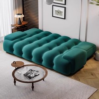 Sofá Cama Convertible Moderno de Lujo, Tapizado en Terciopelo, Plegable, para Apartamento, Dormitorio, Sala de Estar, Sofá Cama de Doble Uso