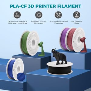 Filamento para Impresora 3D FDM de Bambú PLA-CF 14200 Rojo Borgoña con Carbono, 1.75mm, 1kg, Bobina RFID, Compatible con AMS y AMS Lite, Brillante, Venta al por Mayor - Product Image 2