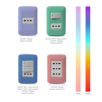 Type Durable Installation Facile Prise Électrique Standard EU 250V 2 Gang 1 Way Interrupteurs Muraux et Prises