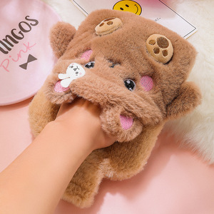 Chauffe-mains épais en PVC et coton rempli d'eau avec ventre chaud en <span class=keywords><strong>peluche</strong></span> mignon et durable - Product Image 6