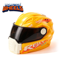 Mini voiture jouet en plastique à friction, modèle Helmet Ejector Blind Box, Monster Wheels, avec fonctions de recul et de cascades, véhicule tout-terrain, jouet surprise à lancer, cadeau pour garçons