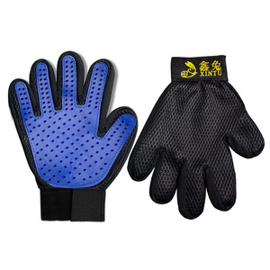 Gants de toilettage pour animaux Xintu, en matériau TPR, peigne en arc pour chiens et chats, toilettage des chats à poils longs - Product Image 1