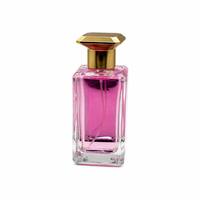 Parfum féminin romantique, luxueux, moderne, style parisien, eau de parfum longue tenue, avec capuchon doré, parfum floral fruité