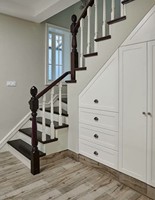 Armoires de rangement cachées sous l'escalier Meubles fonctionnels pour la maison d'hôtel intégrés aux armoires de rangement pour escaliers