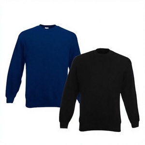 เสื้อสเวตเชิ้ตคอกลมผู้ชาย ผ้าถักแบบเรียบ ทรงปกติ สวมใส่สบายๆ สำหรับฤดูใบไม้ร่วง สีดำและสีน้ำเงินกรมท่า - Product Image 1