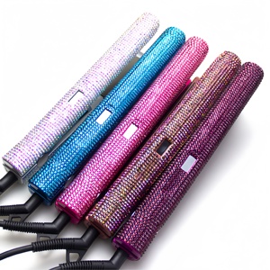 مكواة شعر ماسية لامعة رائجة البيع، مكواة شعر احترافية من التيتانيوم مع تخصيص العلامة التجارية الخاصة - Product Image 6