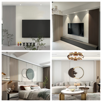 Panneau mural rainuré WPC 158*15MM, panneau de décoration intérieure, panneau mural en fibre de bambou, revêtement composite bois-plastique pour la décoration de la maison