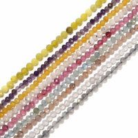 Perles de pierres précieuses mélangées facettées rondes en pierre naturelle de Chine 2 3 4 5 mm pour collier de petites perles longues de guérison