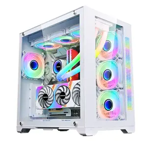 电脑游戏外壳型电脑外壳高品质电脑外壳电脑钢化玻璃架铝合金散热器ATX