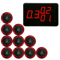 Système d'appel sans fil 99 canaux pour serveurs, 1 récepteur hôte, 10 boutons d'appel pour chambres à fumer, système de téléavertisseur pour restaurant, café, hôtel, bar